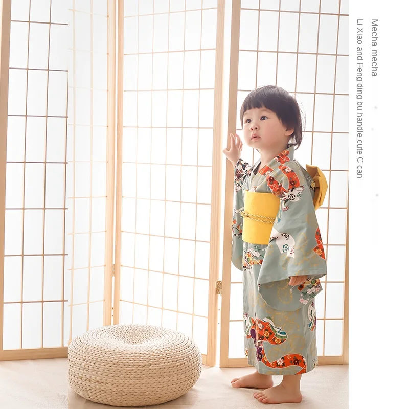 Meisjes Japanse Stijl Traditionele Kimono Yukata Kids Figuur Gedrukt Kids Fotografie Photo Prop Kleding Kinderen Kimono ZH110