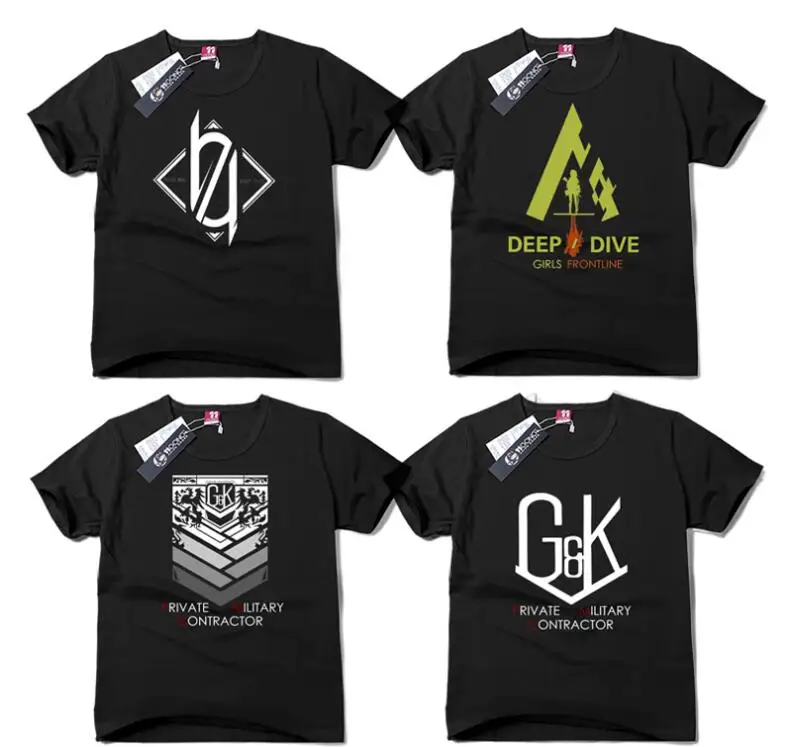 تي شيرت على شكل خط المواجهة للفتيات من doll's تي شيرت بناتي على شكل خط المواجهة Ump45 ملابس تنكرية بأكمام قصيرة تي شيرت