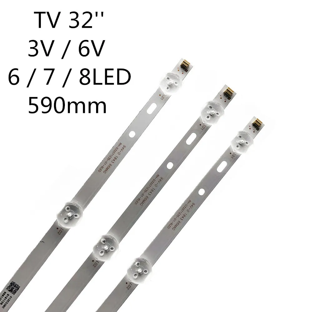 1set = 3 pezzi 59cm striscia di retroilluminazione a LED per TV da 32 \