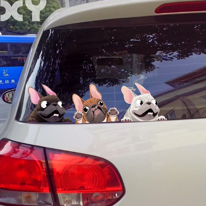 

XY 13cm x 11cm French Bulldog Sticker Pet Dog Vinyl Decal Animal Cartoon Cute Car Stickers Waterproof Bumper Accessories