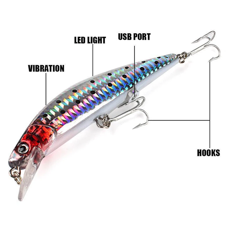 Machinery Fishing Lure Electric Wobbler For Electronic Bait Auto Swimming Swimbait USB Rechargeable LED Light Professiona Baitl