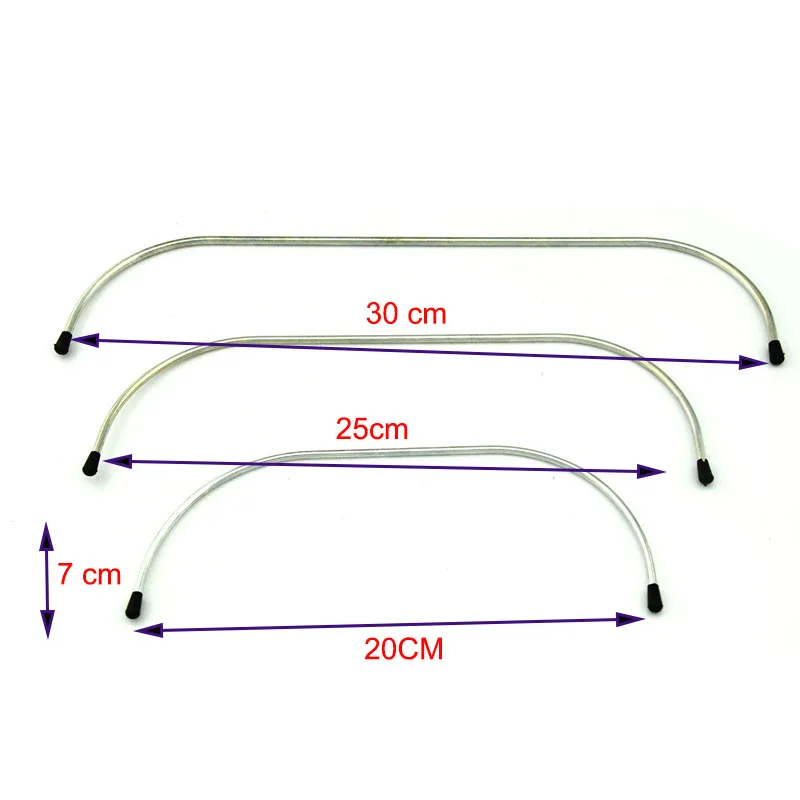 20/25/30 cm curve Internal Wire Frames Purse Frames Doctor Bags Silver Obag Handles Parts DIY Handamde Hangers