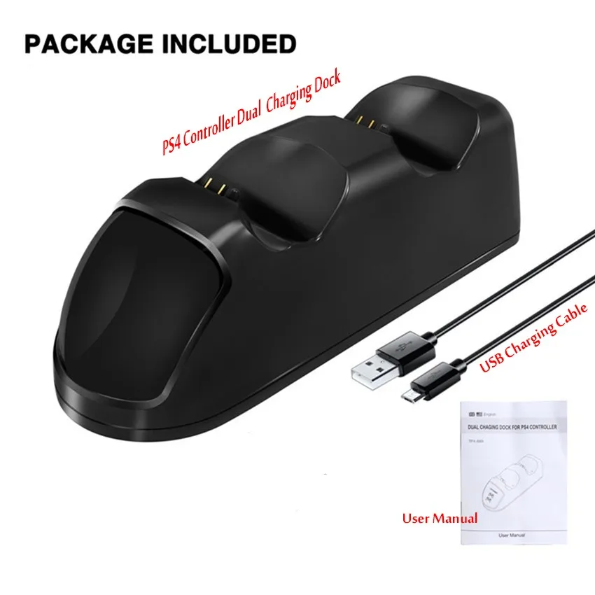 Зарядное устройство для контроллера PS4, док-станция для зарядки USB-контроллера DualShock 4, зарядная станция для Sony PS4/PS4 Slim/PS4 Pro