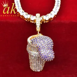 Purple Ice-cream Shaped Pendant Hip Hop Rock Street Jewelry