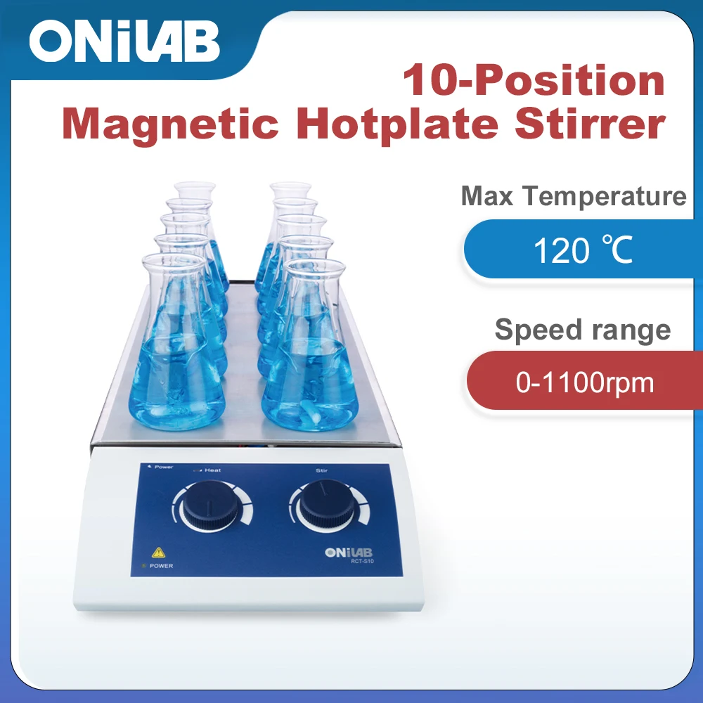 

ONILAB RCT-S10 Lab 10-Channels Multi-channels Classic Hotplate Magnetic Stirrer