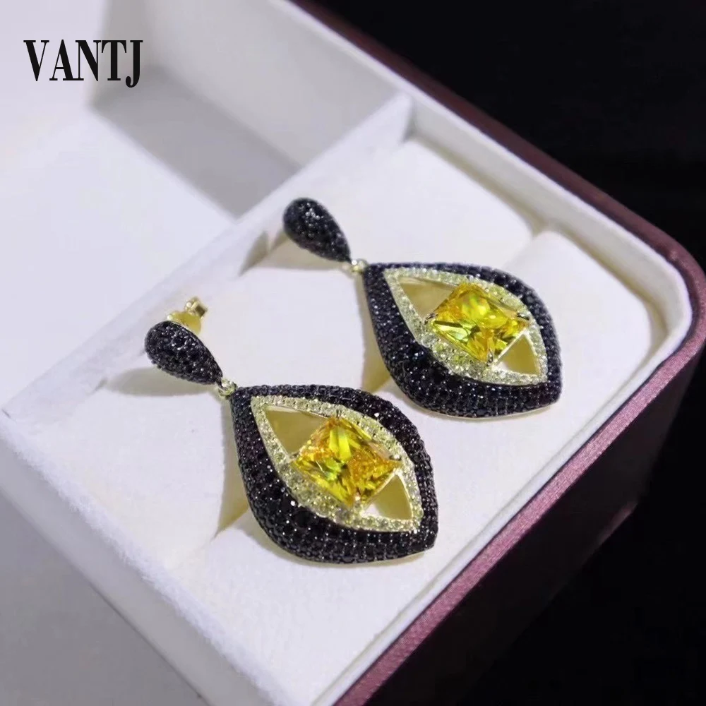 

Vantj New Design Citrine Earring Sterling 925 Silver for Women Lady Anniversary Party Fine Jewelry Gift Wholesale