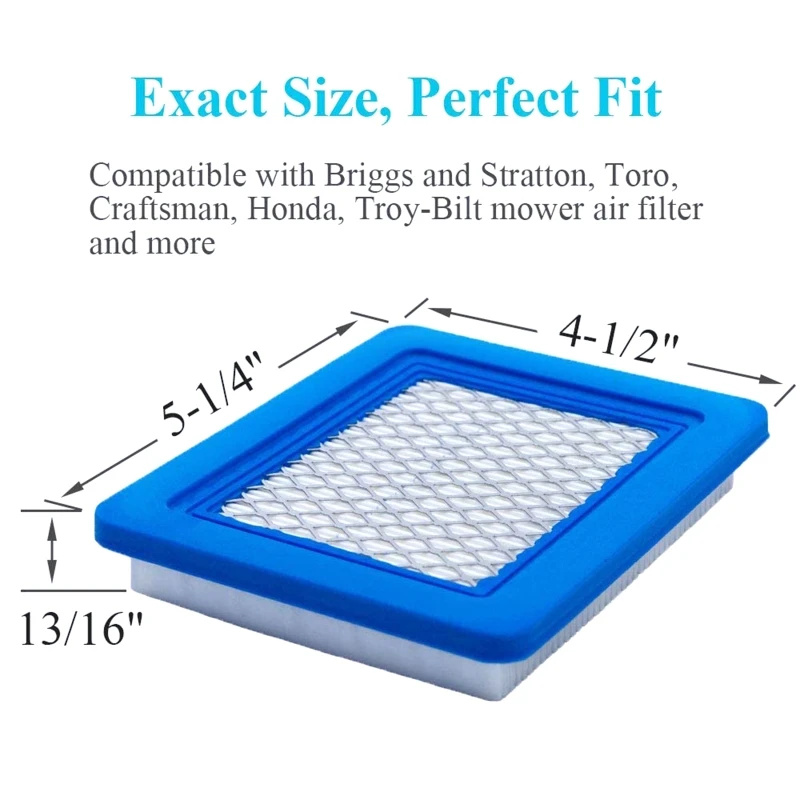 Paquete de 5 filtros de aire para cortacésped, piezas de filtro de aire para Moto briggy y Stratton 491588S, 399959, 491588, Quantum Series, 625, 650