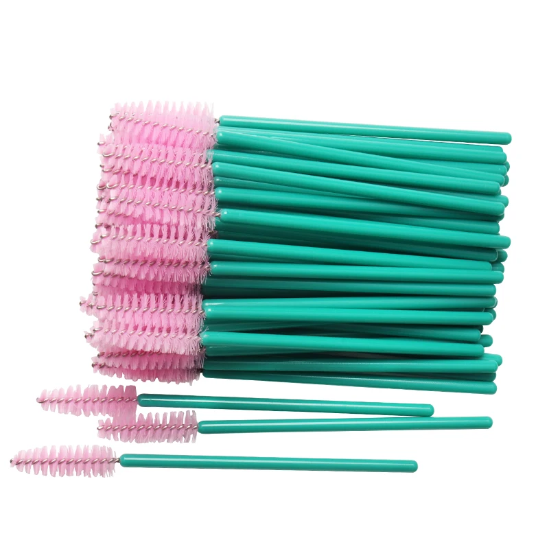 50 Stück Einweg-Nylon-Mascara-Applikatoren Wimpernbürsten für Wimpernverlängerung Damen Make-up Pinsel Werkzeuge – Detail 8