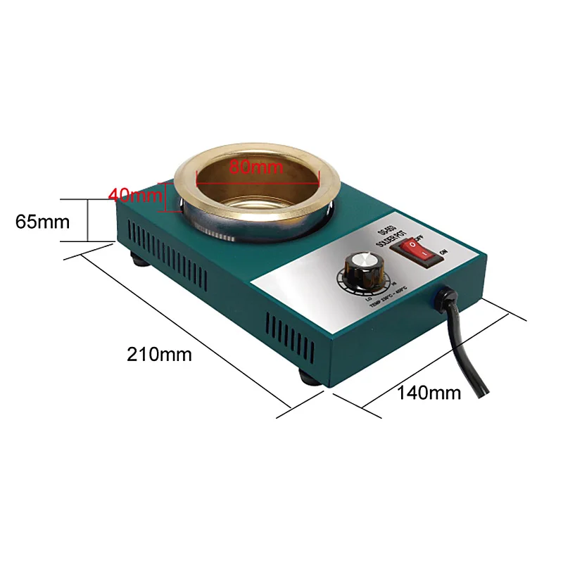ดีบุกละลายเตาตะกั่ว-ฟรีปรับอุณหภูมิ Ttanium ชุบ Soldering เตาสิ่งแวดล้อมดีบุกละลายเตา SS-553H