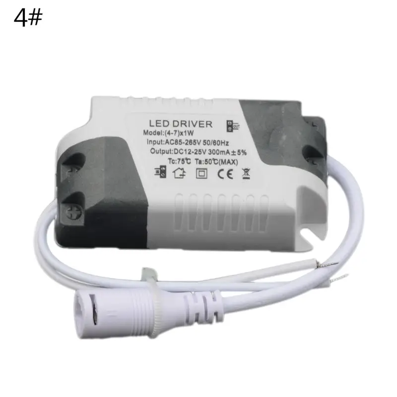 محرك تيار مستمر LED ، محول تيار متردد 85-265 فولت ، 1-3 واط/4-7 واط/8-12 واط/12-18 واط/18-25 واط