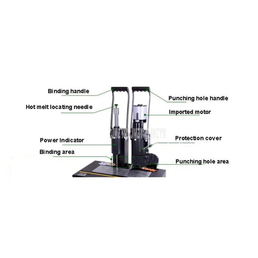 RUN-661 Electric Hot Riveting Binding Machine Financial Booklet Document Papre Hose Rivet Tube Punching Binder Machine 220V