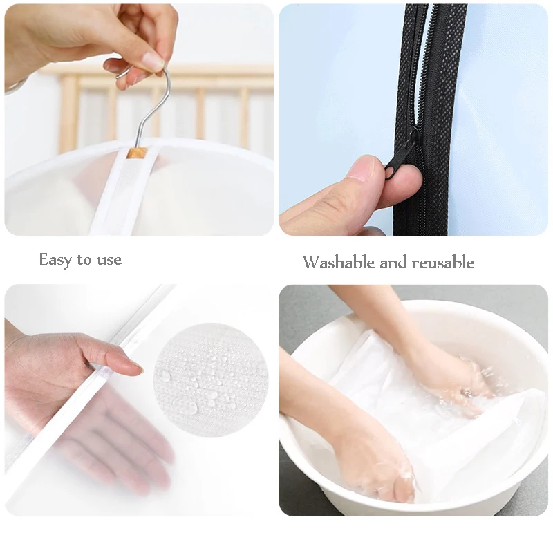 Dustproof Cloth Cover Bags Clothes Hanging Garment Dress Suit Coat Dust Cover Home Waterproof Storage Organizer Protect  Bag