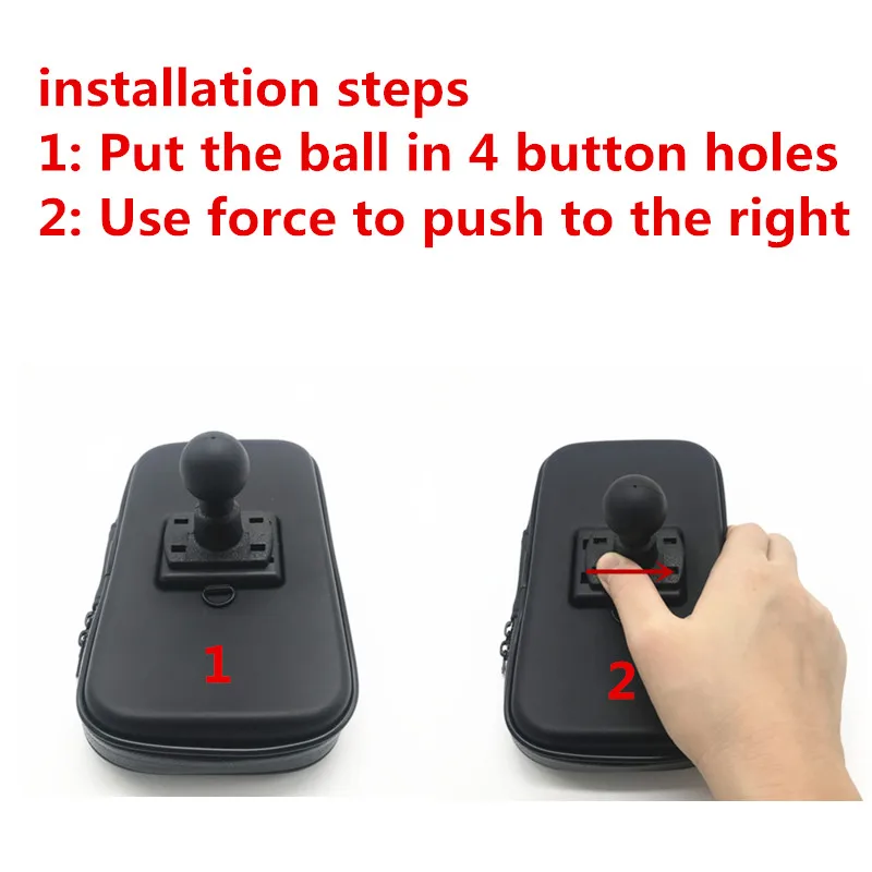 Водонепроницаемый чехол на молнии с 1-дюймовым шаром и отверстием для смартфонов и GPS