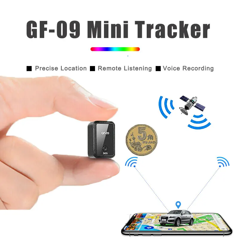 New GF09 Smart GPS Tracker Mini Localizador Key Finder Anti Lost Audio Recorder Magnetic Wearable Tracking Devides For Pets Kids