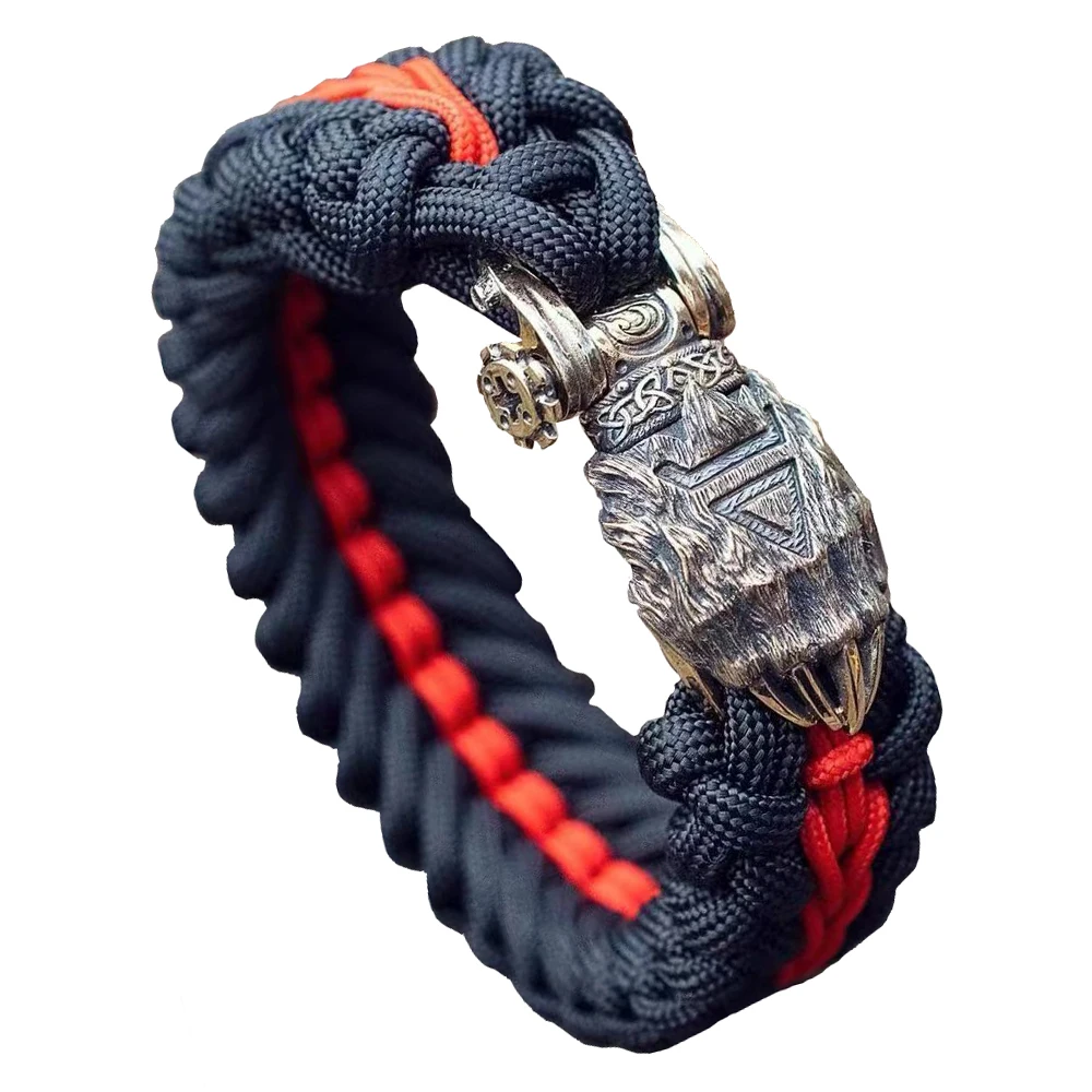 

1 Set Brass Paracord Beads DIY Accessories Pendant Brass Bear Paw Buckle Paracord Lanyards Charms