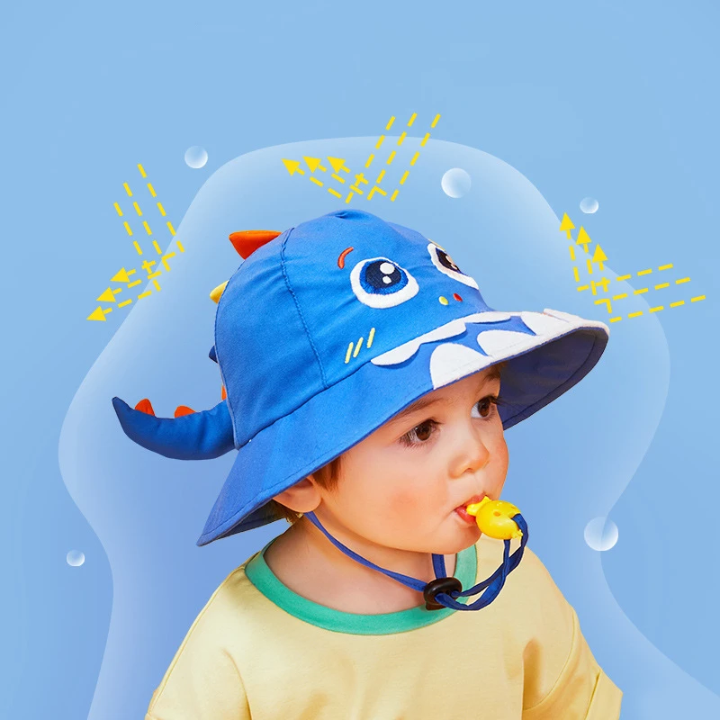 Lemonkid Brand Boys Girls Bucket Hat Solid Children Panama Fisherman Cap Cartoon Dinosaur Unicorn Kids Spring Autumn Sun Hats