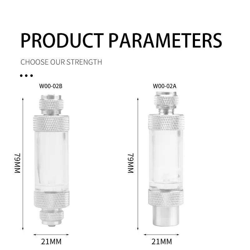 3 Stück Aquarium CO2-Blasenzähler aus Aluminiumlegierung, Visueller Blasenzähler, CO2-Regler für Fischbecken, Generator-Zubehör – Detail 6
