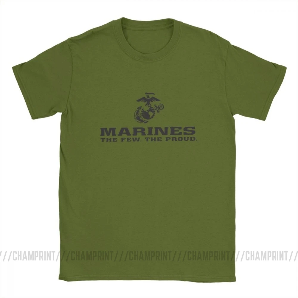 Marines Tops The Few The Proud USMC Tees Marine Corps Military MOS 0317 Men T Shirts Vintage Short Sleeve O Neck T-Shirts Cotton