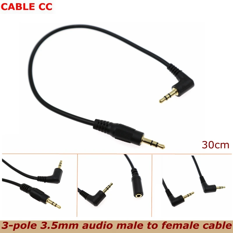 0.2m 3.5mm 3 pole male and female AUX audio jack converter adapter extension cable microphone conversion cable microphone phone