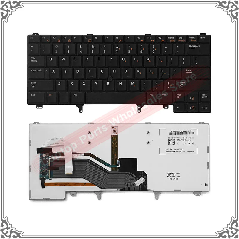 Original US Latin Spanish Keyboard For Dell Latitude E6320 E6330 E6420 E6430 E6440 E5420 E5430 with Backlit+Pointer Keyboard