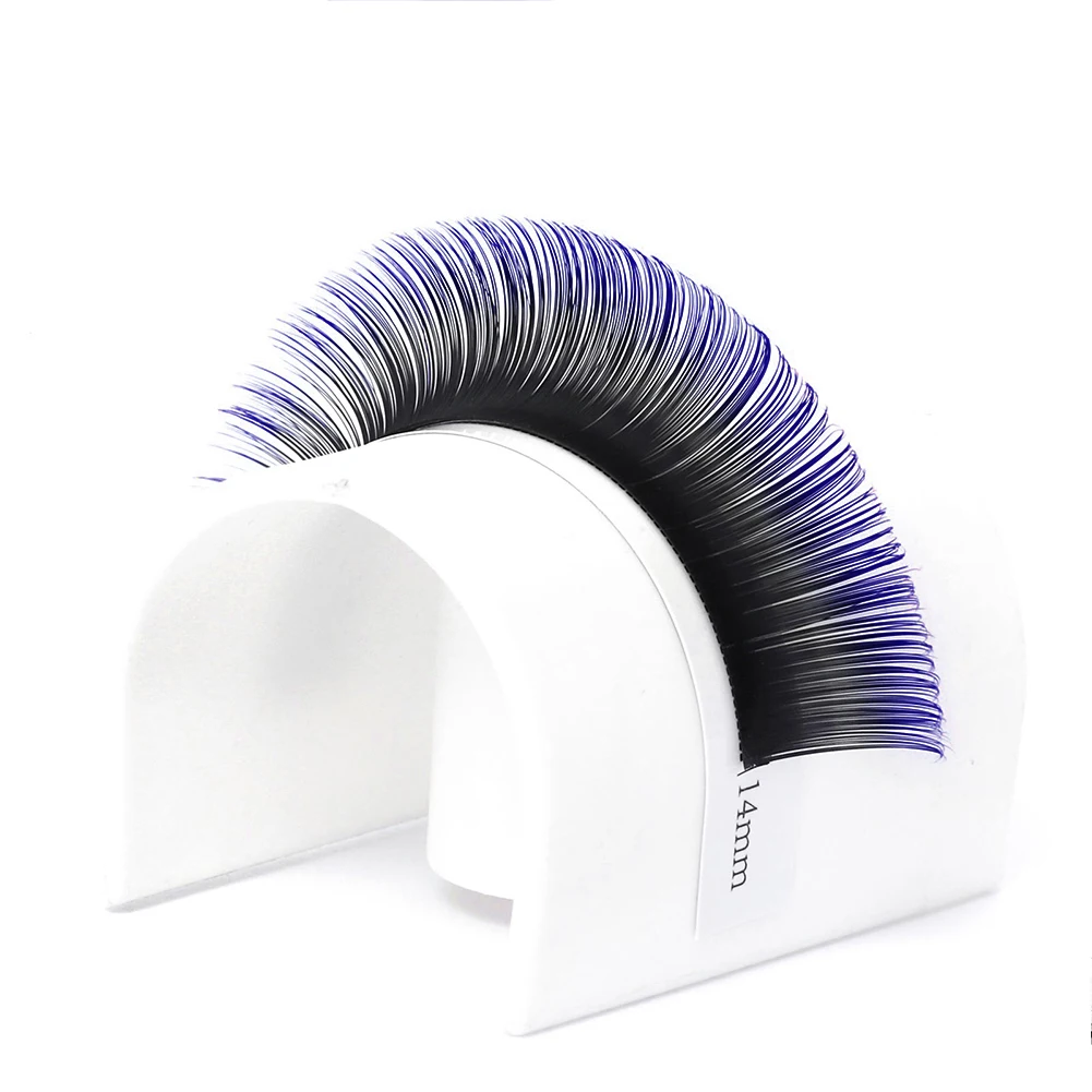 GEMERRY 12 Lines Colored Eyelash Extensions Individual Ombre Green Blue Brown Purple Lash Faux Mink False Eyelashes Makeup Tools