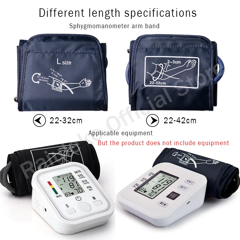 1Pcs 22-32cm&22-48cm Adult Arm Single-tube Blood Pressure Sphygmomanometer Cuff for Blood Pressure Monitor Meter Tonometer