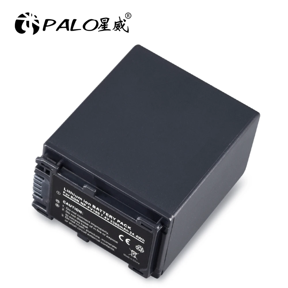 PALO NP-FV100 Bateria NP FV100 FV100 Bateria + ładowarka USB LCD do Sony NP-FV30 NP-FV50 NP-FV70 SX83E SX63E FDR-AX100E AX100E