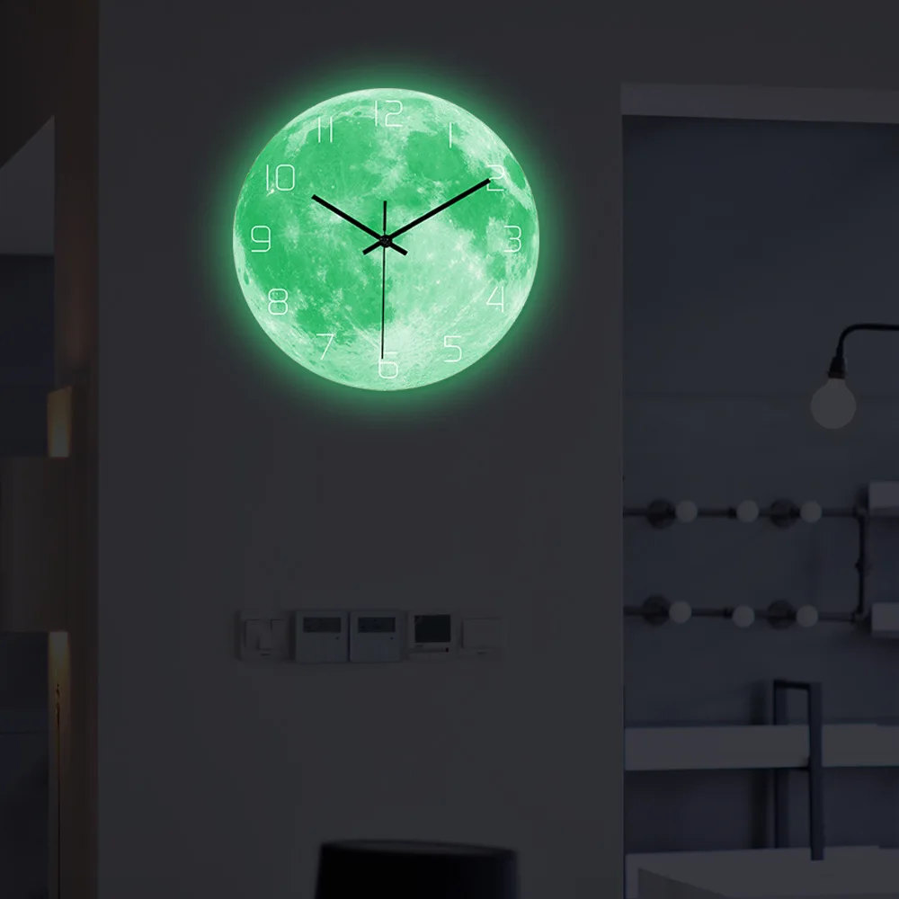 

Acrylic Wall Clock Luminous Hanging Clocks Quiet Dark Glowing Wall Clocks Modern Luminou Watches Decoration for Living Room