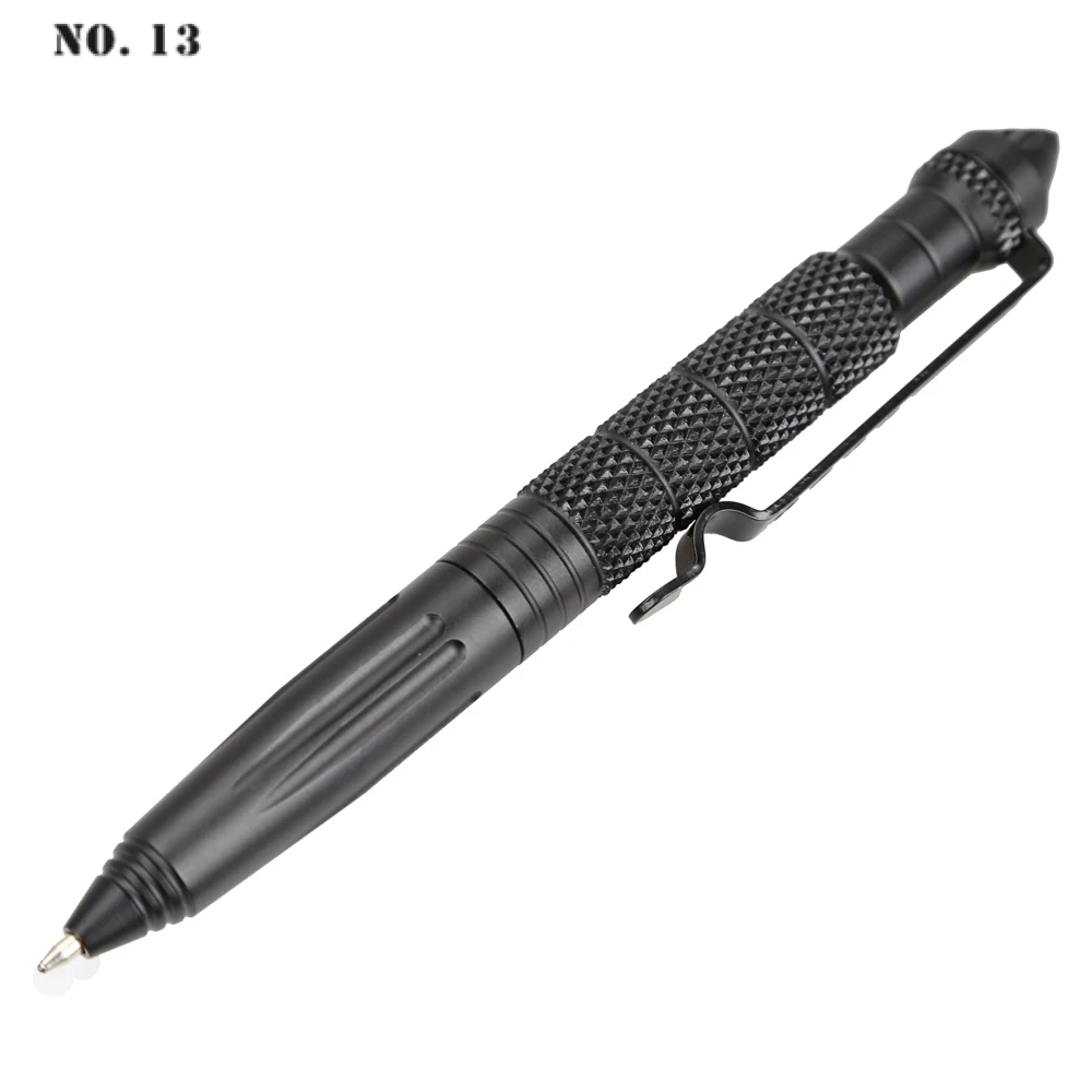 Ballpoint Pen Design Tactical Pen Multi-function Tool Aluminum Alloy Glass Knife, EDC Outdoor Survival Tool Black/Silver