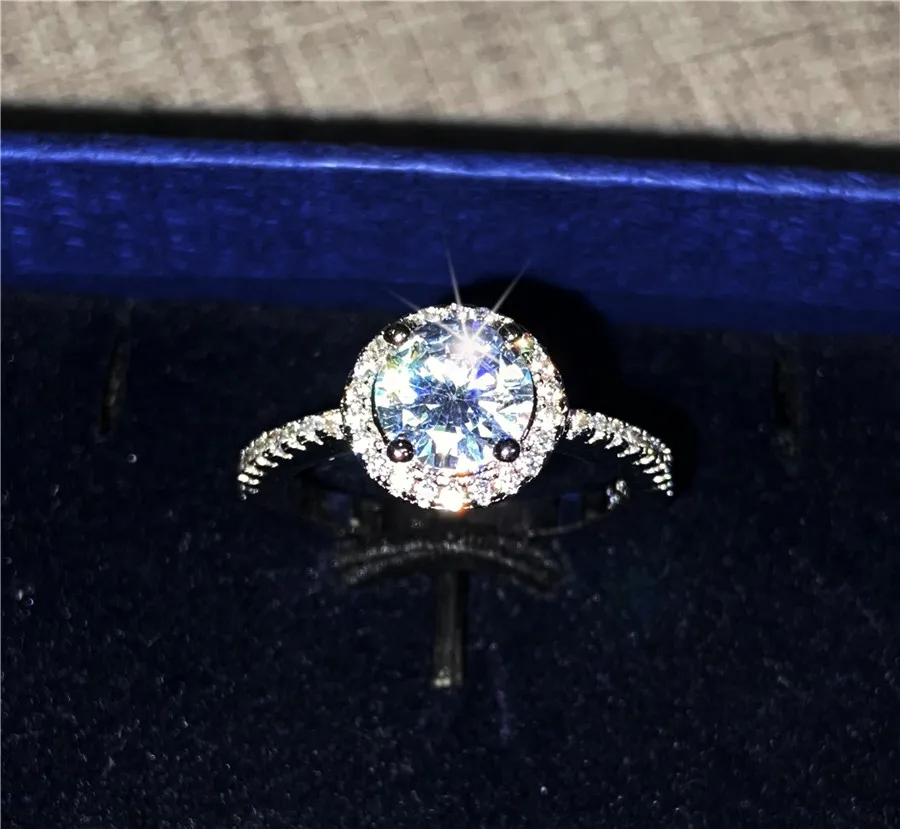 CC Classic Rings For Women Shining 7*7mm Stone Engagement Wedding Bridal Jewelry Marriage Accessories Drop Shipping CC583