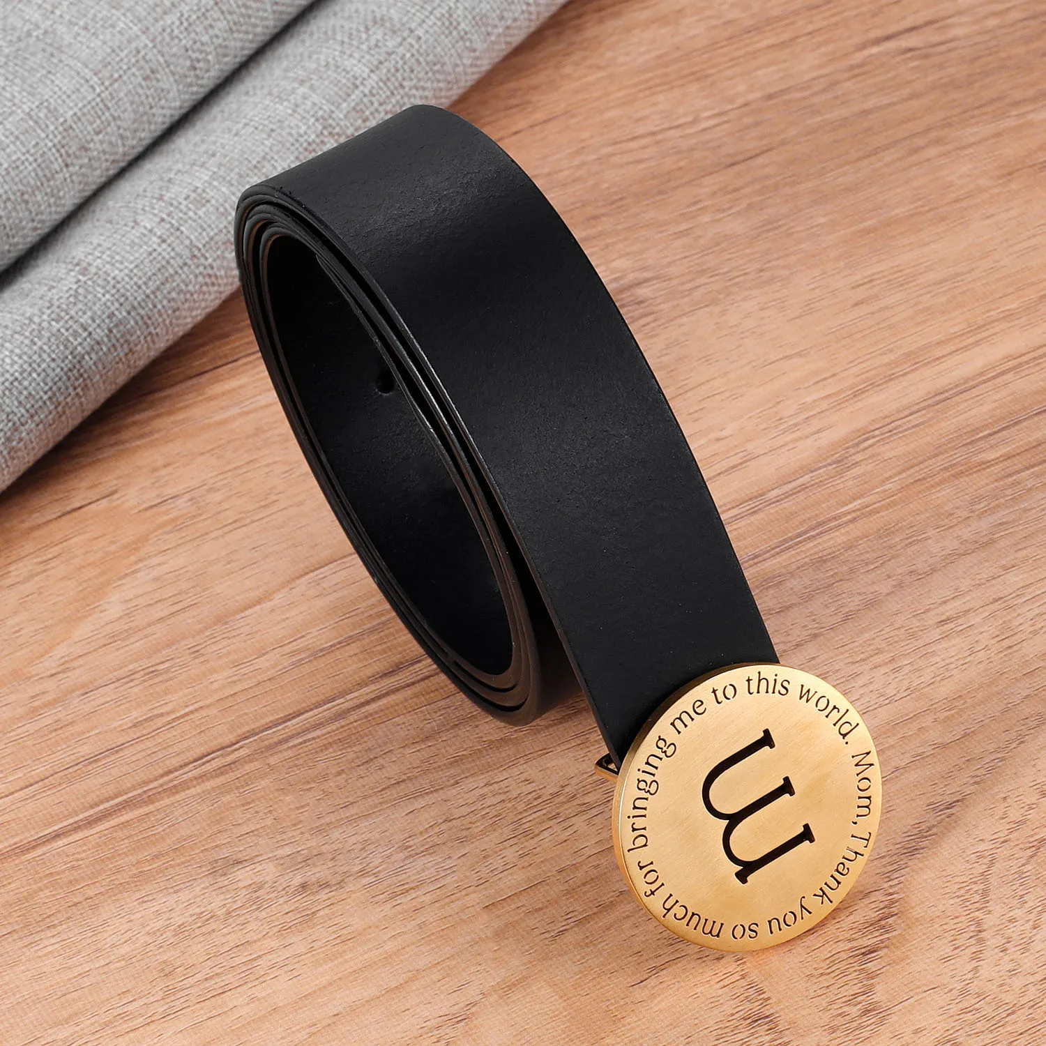 Personalized Custom Buckle For Mom Stainless Steel Fashion Minimalist Gold Metal High Quality Luxury Belt Mother's Day Gift