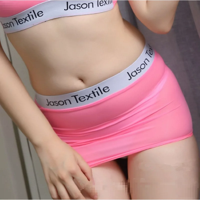 Sexy Transparent Tight Pencil Cute Mini Skirt Short Thin Pack Hips Sheer Skirt High Cut Ice Silk See Through Erotic Fantasy Wear