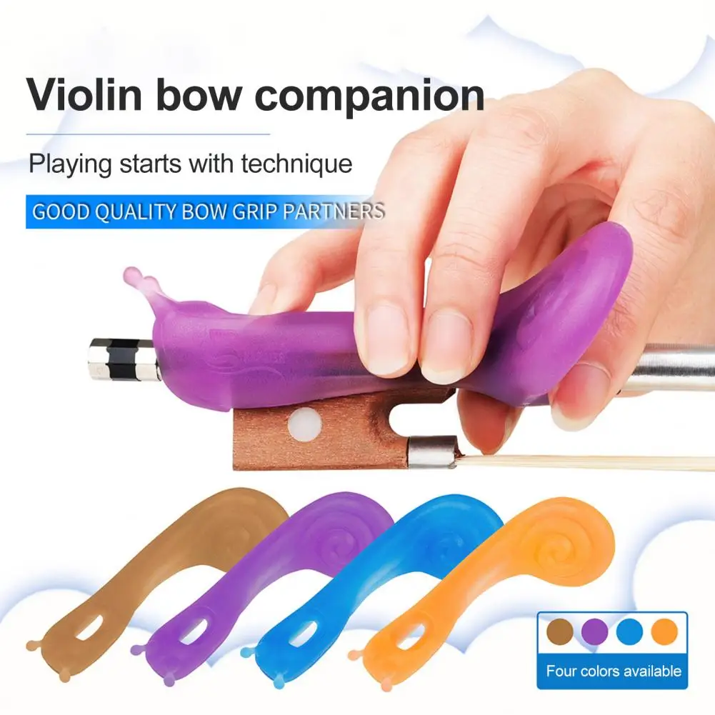 Silicone Grip Bow Pose Strong Elasticity Children Violin Correcting Posture Grip Snail Shape Violin Bow Grip Instrument Parts