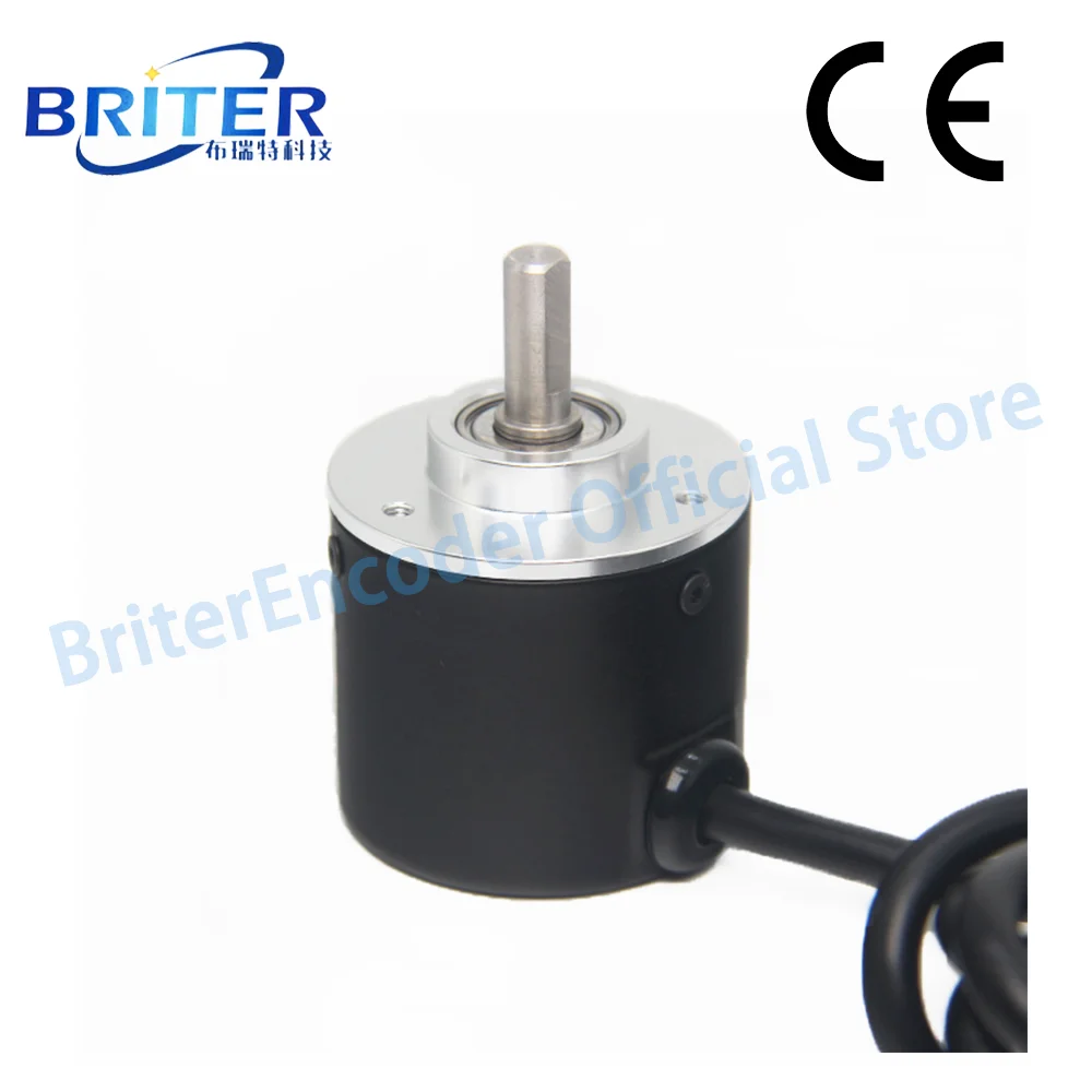 CAN Single turn 10/12/ 14/ 15bit high resolution Absolute Rotary Encoder Solid Shaft center hole BriterEncoder Angle Measurement