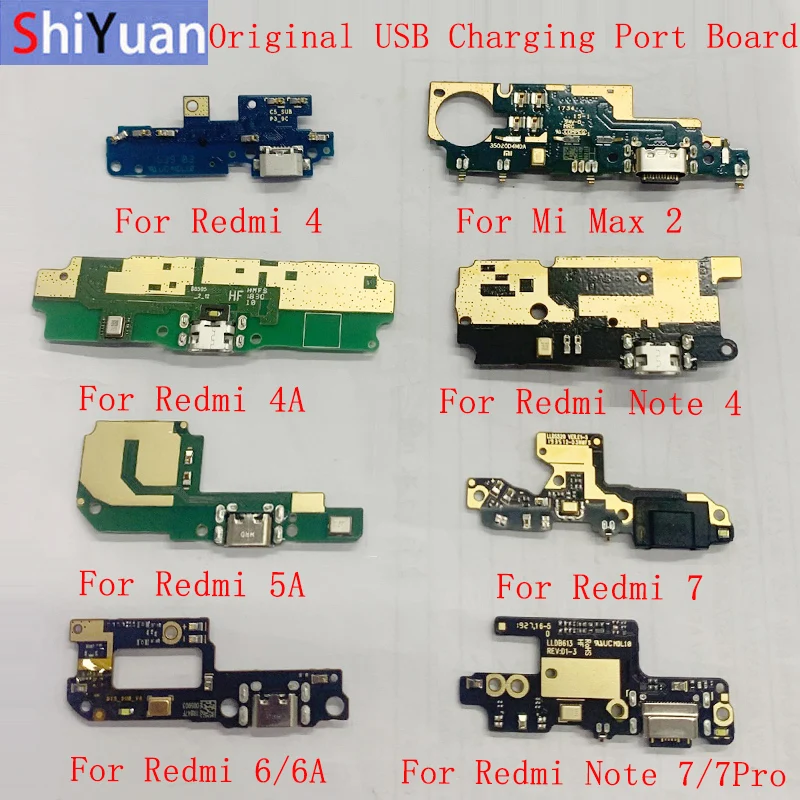 USB Charging Port Connector Board Flex Cable For Xiaomi Max 2 Redmi 4 4A 5A 6 6A 7 Note 4 7 Pro Replacement Parts