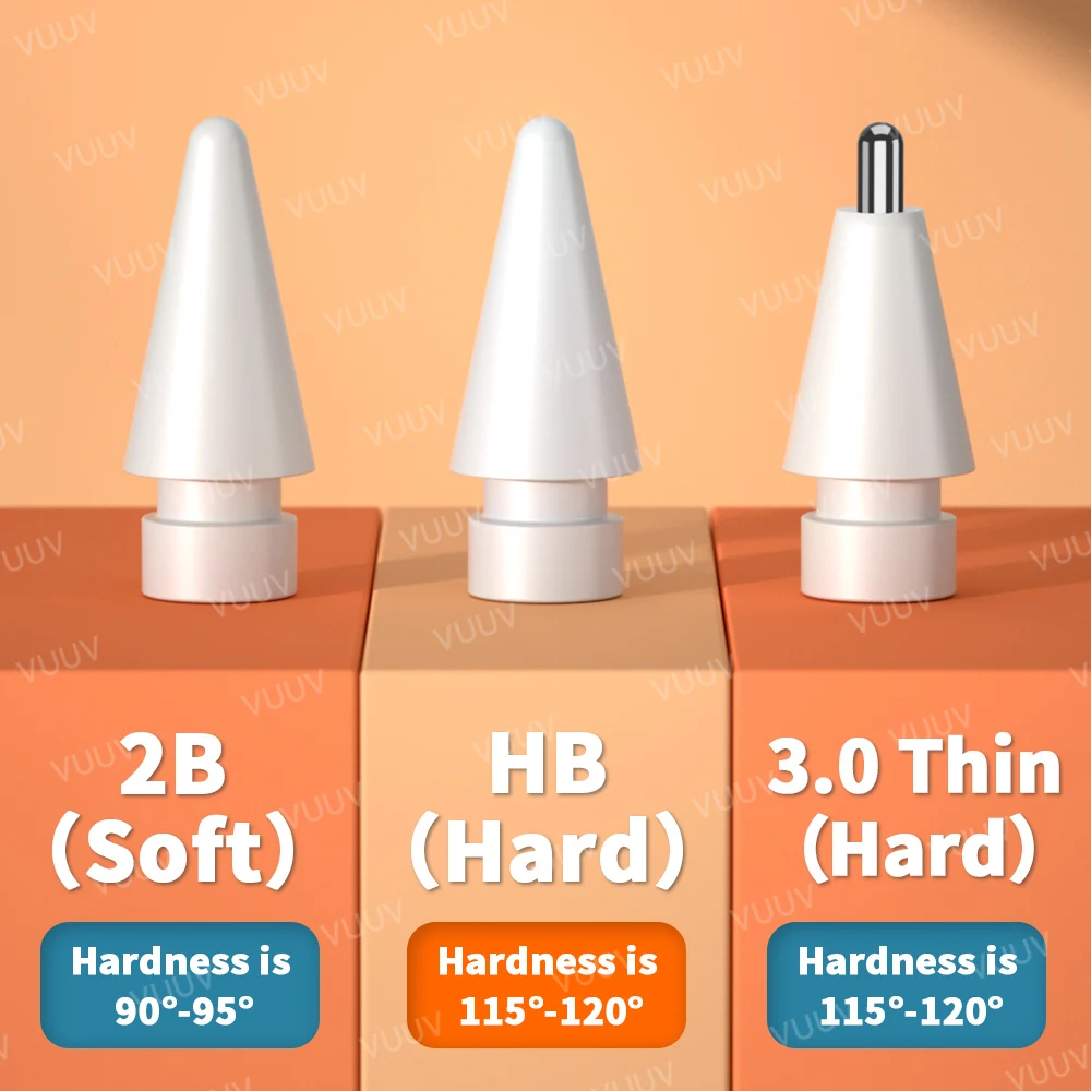 Pencil Tip For Apple Pencil Nib 3/6 Pcs Double Layer 2B HB Thin Soft Hard Replacements Tip For Apple Pencil 1st 2nd Generation