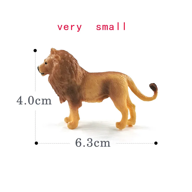 Small Lion Figurine Simulation Animal Model DIY Home Decor Figure Miniature Fairy Garden Decoration Accessories Modern Statue