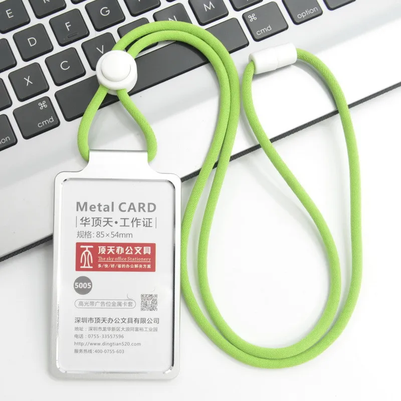 ID Card Holder Business Card Holder Desk Accessories Photocard Holder Aluminum Alloy Office Supplies Stationery Holder Cards