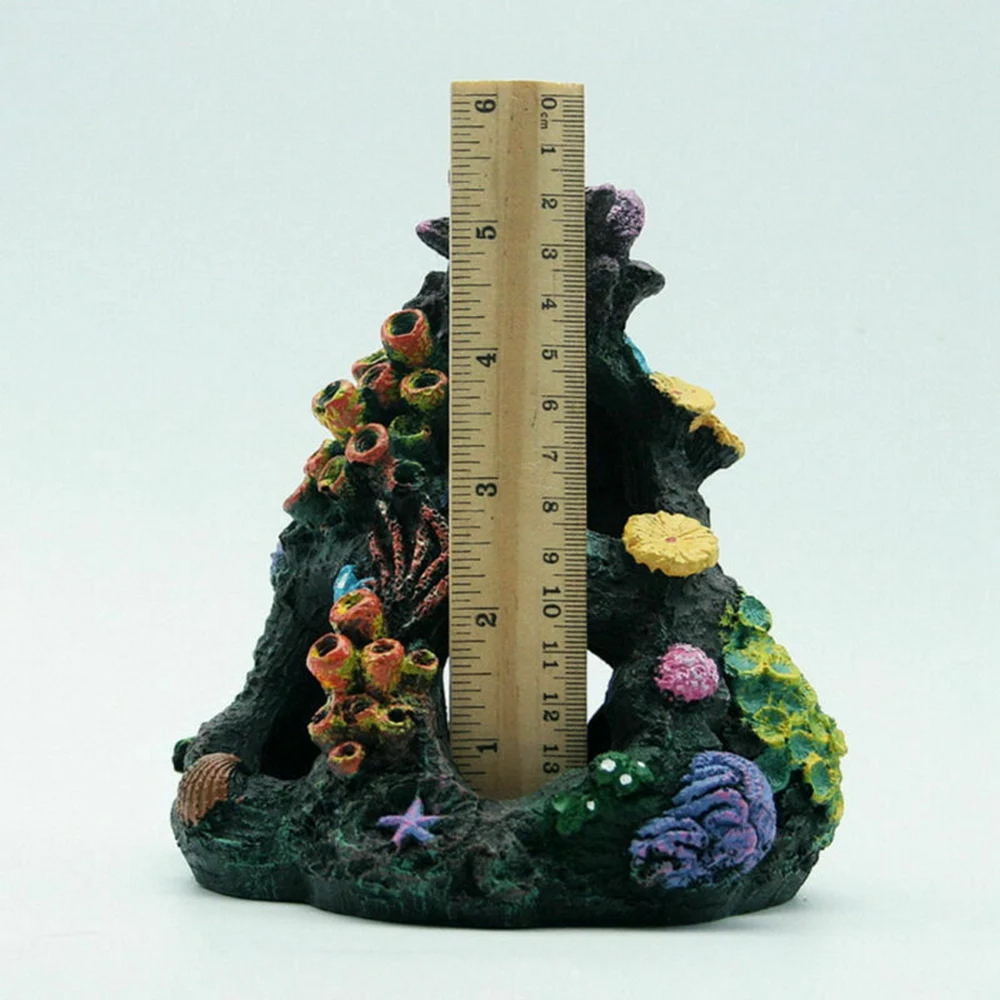 Aquarium Decorations Coral Rock Vivid Resin Fish Tank Mountain Cave Ornament