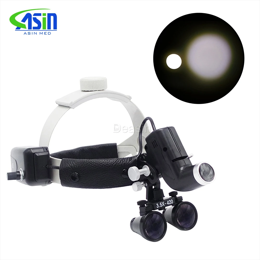 2.5X/3.5X Headband Dental Loupes 3W LED Light Surgical for Ent Medica operation lamp Medical Dental Magnifier