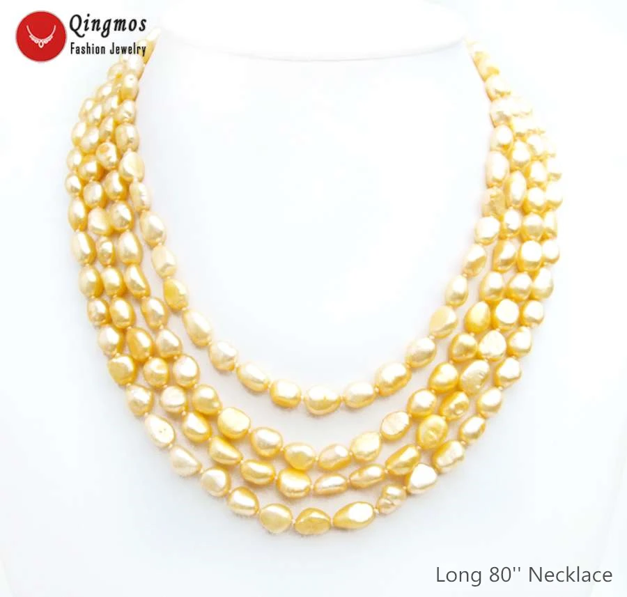 

Женское Ожерелье с натуральным жемчугом 7-9 мм, 80 дюймов