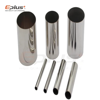 Comprimento 500mm universal 304 tubo de aço inoxidável em linha reta multiuso materiais de soldagem tamanho múltiplo entrada do tubo de escape do carro