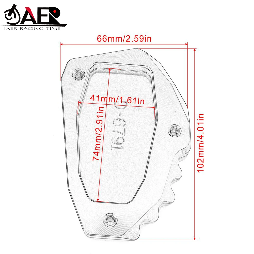 สำหรับ Ducati 1100 EVO Multistradal 1260 1200 950รถจักรยานยนต์ CNC ขาตั้ง Extension Kickstand Kickstand แผ่น Enlarge