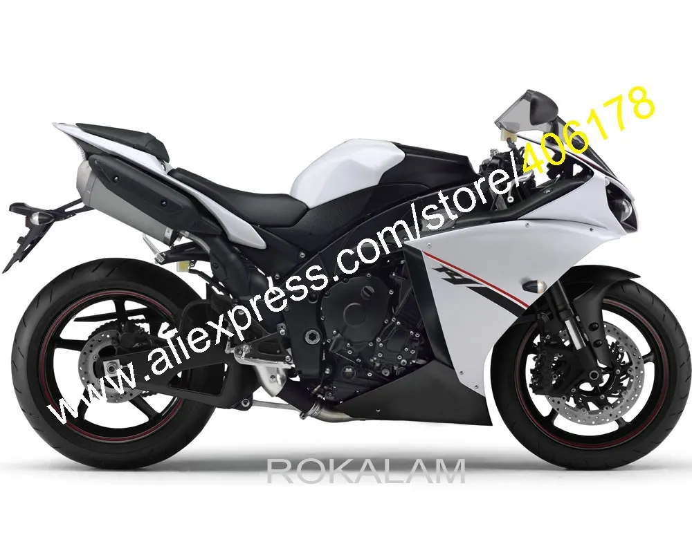 

Для Yamaha YZF R1 2012 2013 2014 YZF1000 12-14 YZF R1 YZF-R1 черно-белый комплект обтекателя кузова (литье под давлением)