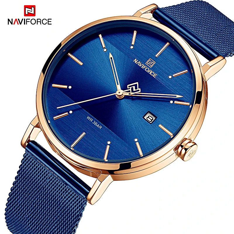 NAVIFORCE Fashion Couple Watch Mesh steel belt Women Watches Top Luxury Brand Waterproof Women Watches Reloj Mujer