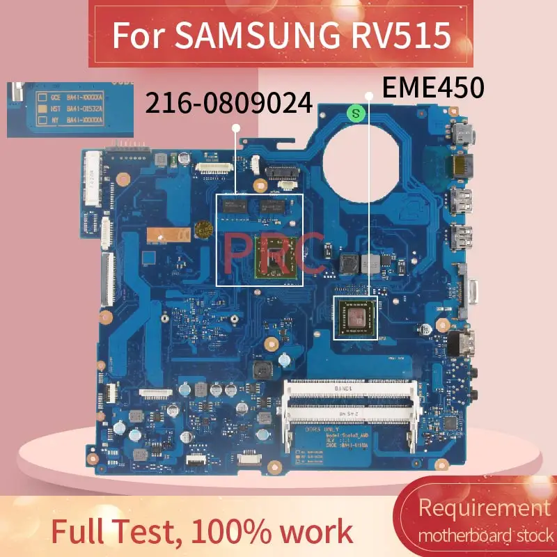 

BA92-09429A For SAMSUNG RV515 Laptop Motherboard CPU EME450 216-0809024 DDR3 Notebook Mainboard Full Tested