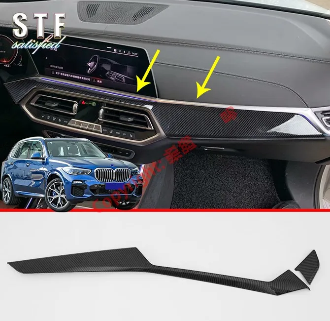 

Carbon Fiber Style Interior Center Control Around Trim For BMW X5 G05 2019 2020 Car Accessories Stickers