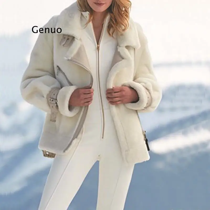 

Warm Coat Women Jacket Women's Zipper Cardigan Plush Warm Jacket 2021 Sexy Women Fashion Jacket Coat