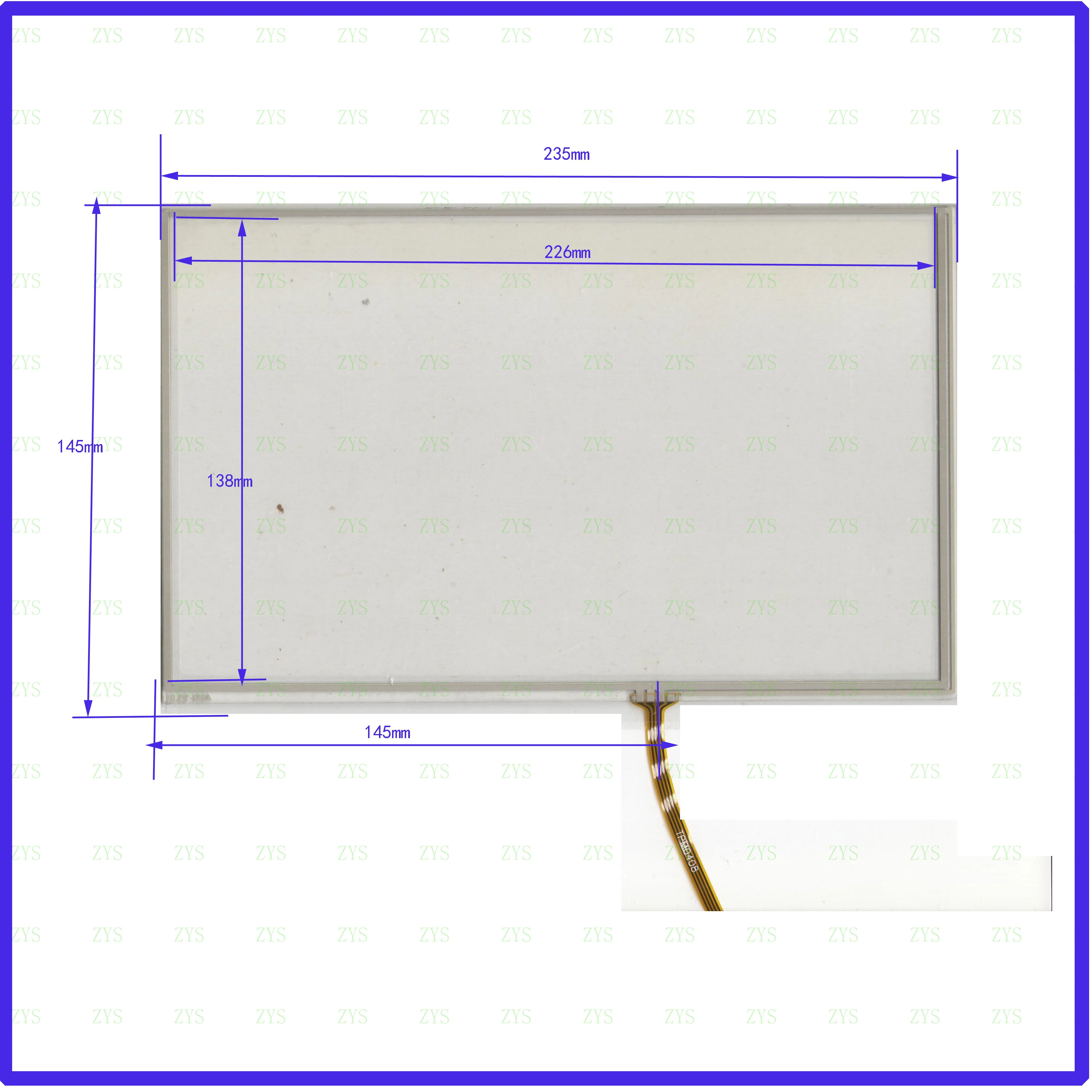 

ZhiYuSun 102A 10.2 inch Touch Screen Glass 235mm*145mm 4 wire resistive Touch Panel FOR TABLE for laptop 235*145