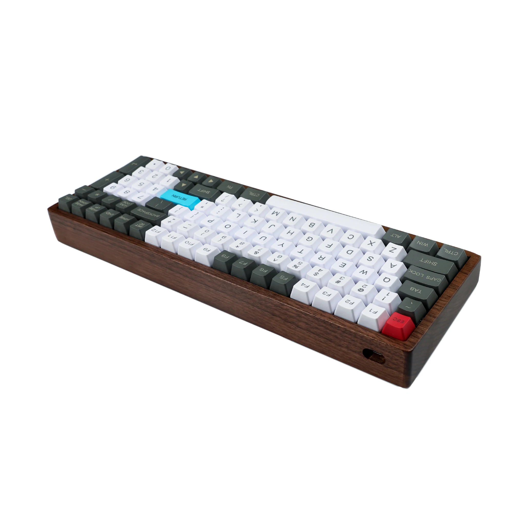 96 Wooden Case Hotswap Keyboard | QMK VIA Underglow RGB ANSI ISO PCB Alu Plate Beech Walnut Wood | For MX Mechanical Keyboards